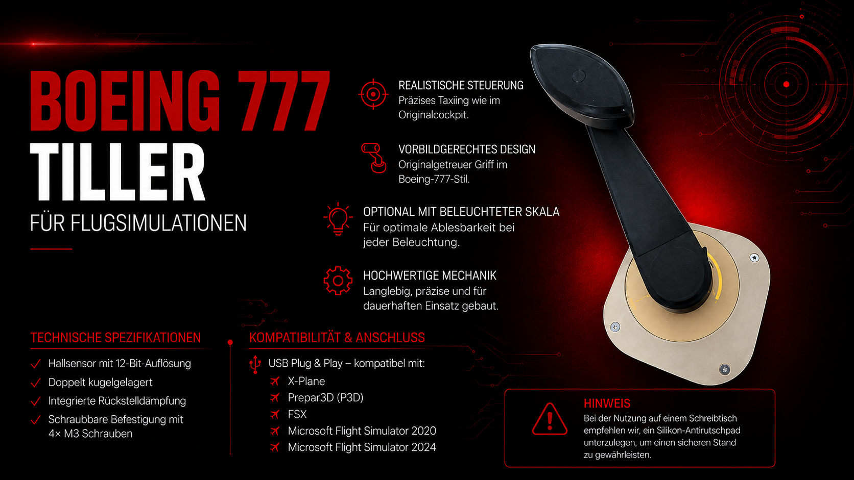 Tiller für Boeing 777