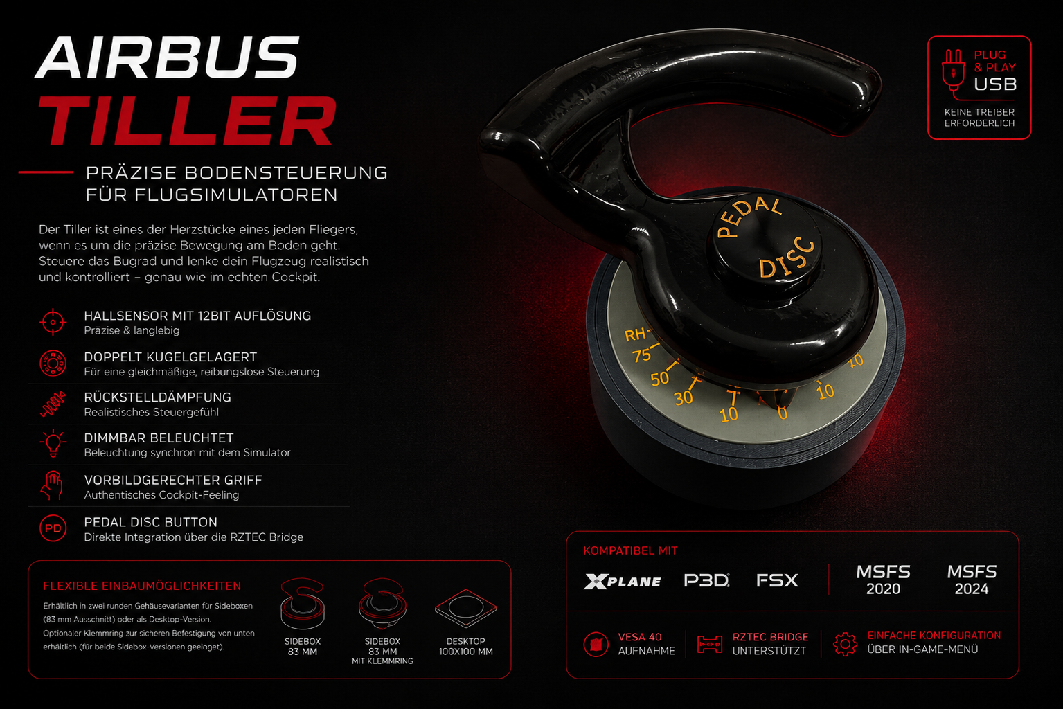 Tiller für Airbus